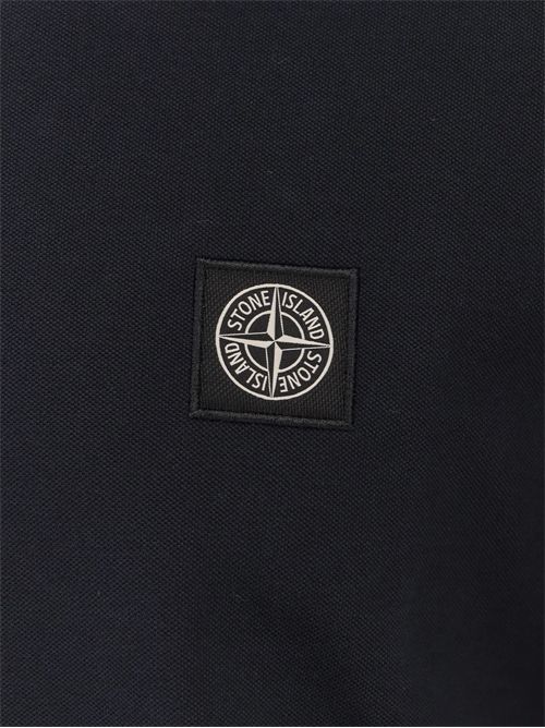 Polo 22002SC in piqué di cotone organico Navy Blue STONE ISLAND | 22002SCS0067V0020